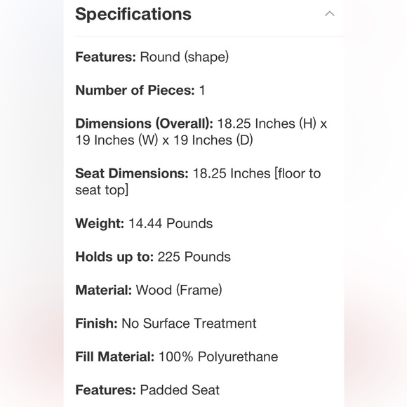 THRESHOLD NWT boucle fully upholstered accent ottoman stool -cream - Picture 6 of 6